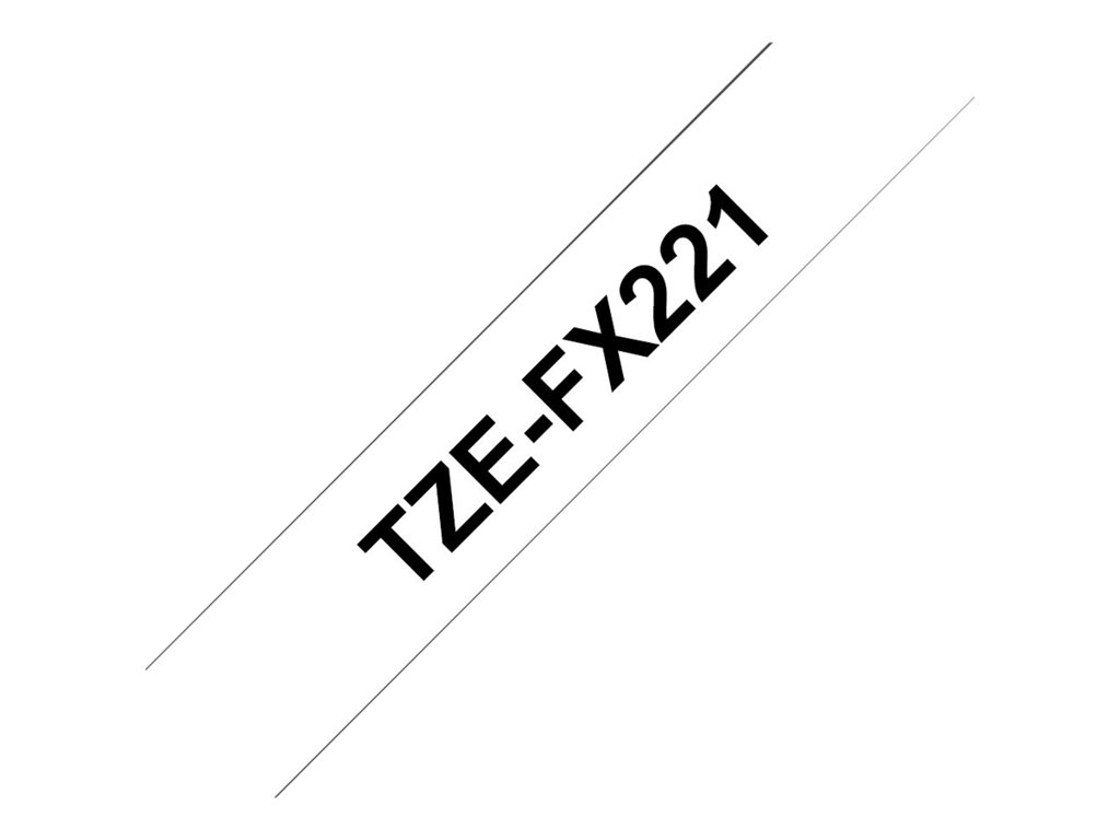 BROTHER TZEFX221 9mm BLACK ON WHITE FLE, TZEFX221