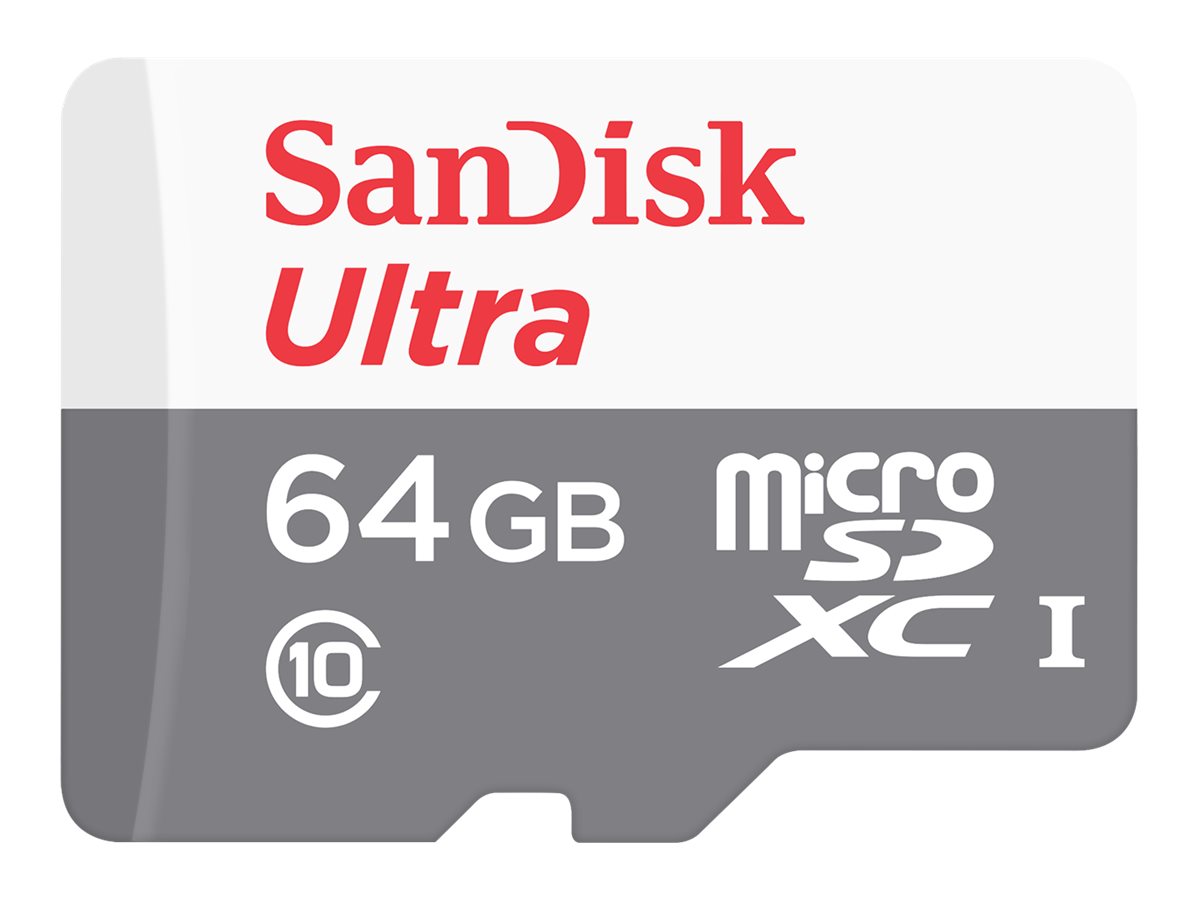 SANDISK Ultra 64GB microSDXC 100MB/s, SDSQUNR-064G-GN3MN