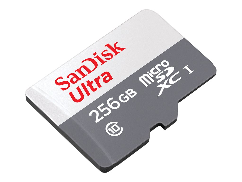 SANDISK Ultra 256GB microSDXC + SD Adpt, SDSQUNR-256G-GN6TA