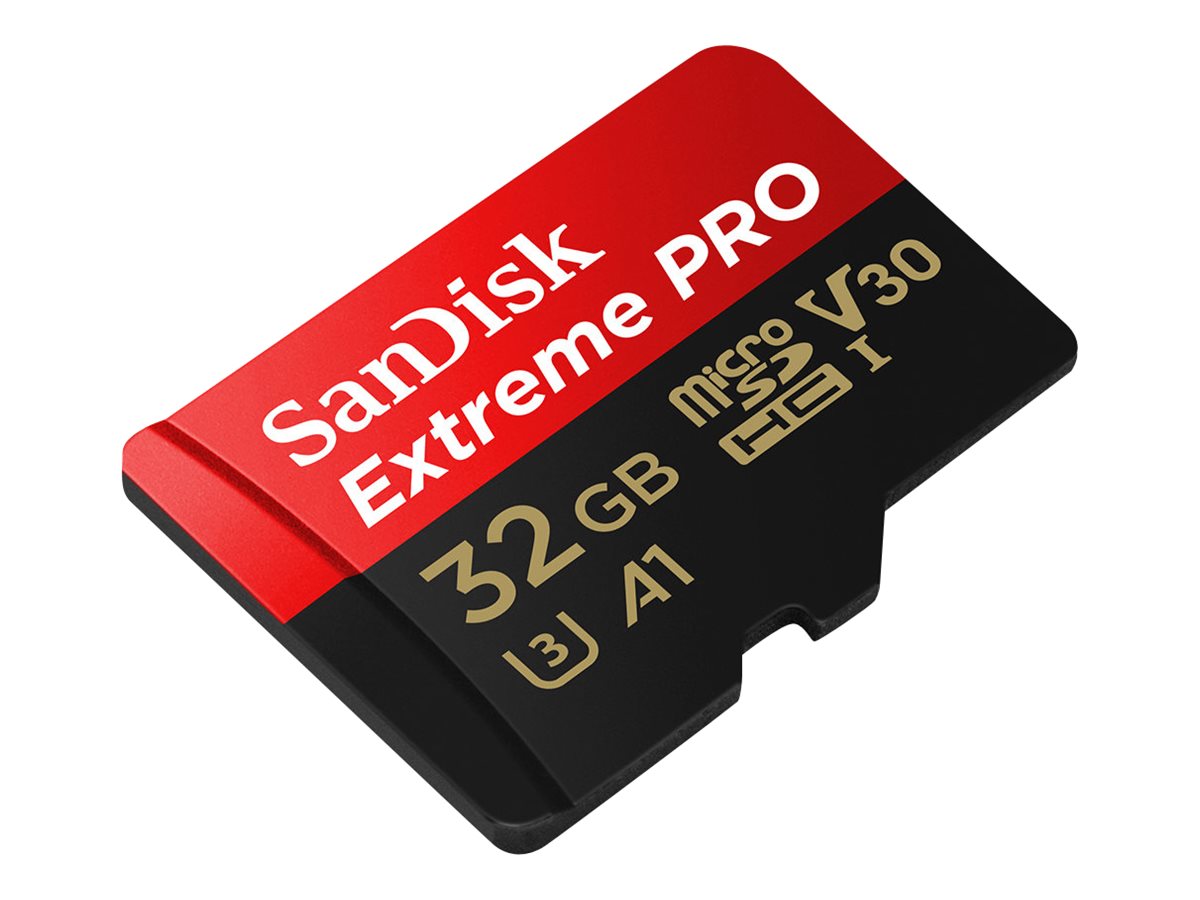 SANDISK Extreme PRO microSDHC 32GB + AD, SDSQXCG-032G-GN6MA