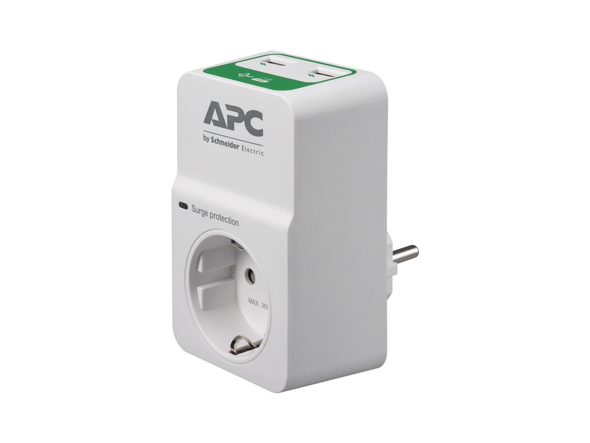 APC Essential SurgeArrest 1 Outlet 2xUSB, PM1WU2-GR