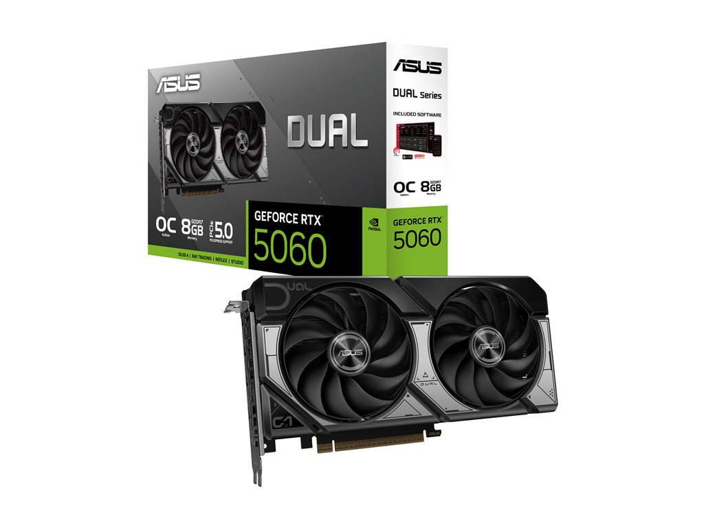 ASUS Dual GeForce RTX 5060 8GB GDDR7 OC, DUAL-RTX5060-O8G