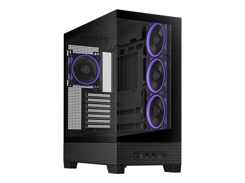 ASUS A31 PLUS TG ARGB Mid Tower Case, A31 PLUS TG ARGB BLACK