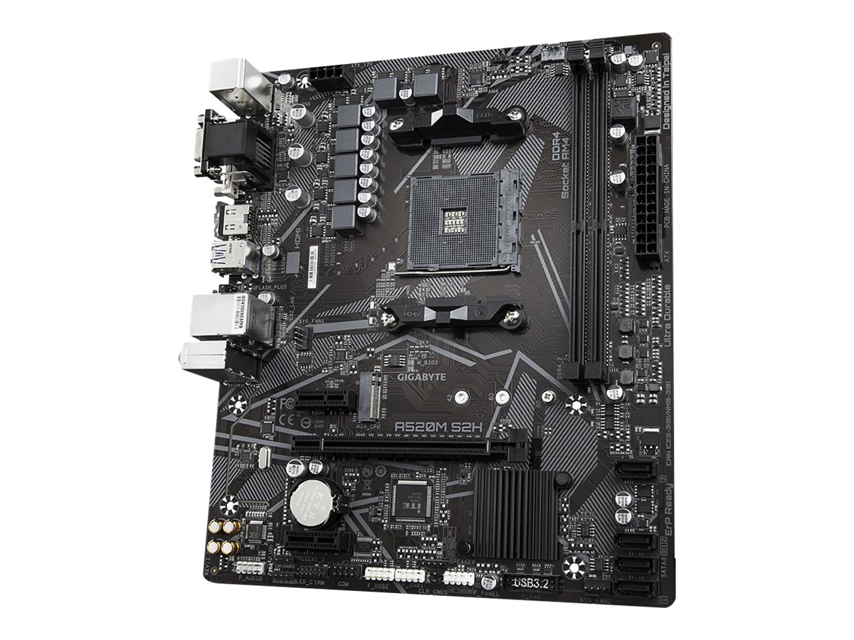 GIGABYTE A520M S2H AM4 DDR4 mATX MB, A520M S2H