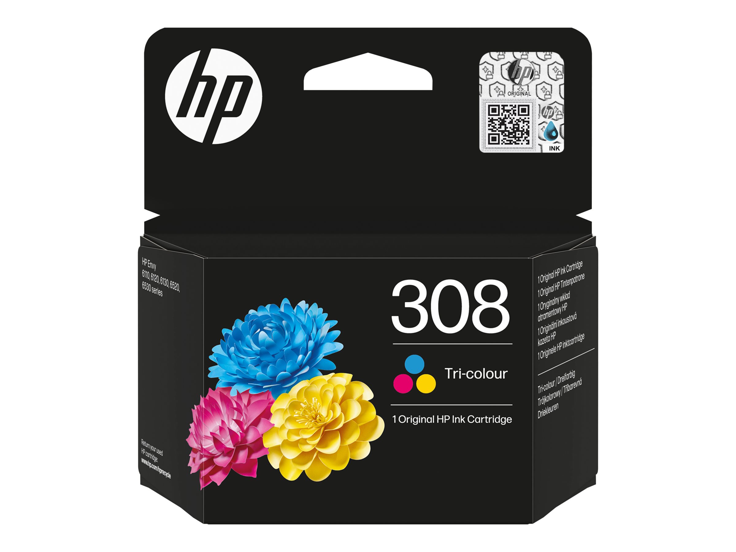 HP 308 Tri-Color Original Ink Cartridge, 7FP20UE#LS2