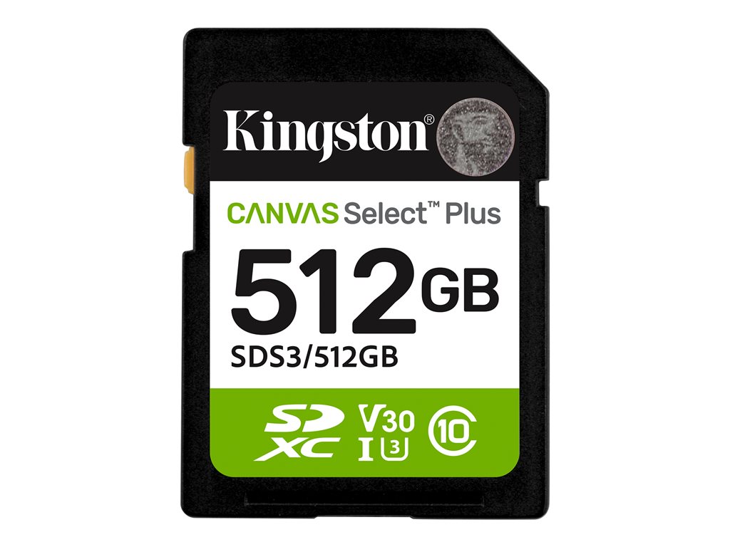 KINGSTON 512GB SDXC Canvas Select Plus, SDS3/512GB